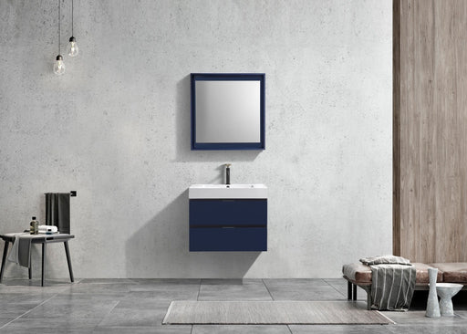 Kube Bath BSL30-BLUE Bliss 30" Blue Wall Mount Single Sink Bathroom Vanity with Reinforced Acrylic Composite Top - view 2