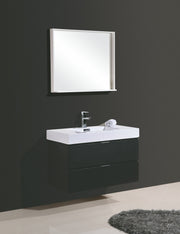 Kube Bath BSL36-BK Bliss 36" Black Wall Mount Single Sink Bathroom Vanity with Reinforced Acrylic Composite Top - view 3