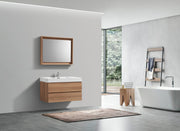 Kube Bath BSL36-HO Bliss 36" Honey Oak Wall Mount Single Sink Bathroom Vanity with Reinforced Acrylic Composite Top - view 2