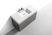 Kube Bath BSL36-VAG Bliss 36" Vulcan Ash Grey Wall Mount Single Sink Bathroom Vanity with Reinforced Acrylic Composite Top - view 5