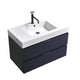 Kube Bath BSL36-BLUE Bliss 36" Blue Wall Mount Single Sink Bathroom Vanity with Reinforced Acrylic Composite Top