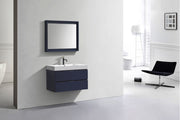 Kube Bath BSL36-BLUE Bliss 36" Blue Wall Mount Single Sink Bathroom Vanity with Reinforced Acrylic Composite Top - view 3