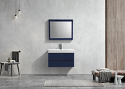 Kube Bath BSL36-BLUE Bliss 36" Blue Wall Mount Single Sink Bathroom Vanity with Reinforced Acrylic Composite Top - view 2