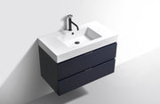 Kube Bath BSL36-BLUE Bliss 36" Blue Wall Mount Single Sink Bathroom Vanity with Reinforced Acrylic Composite Top - view 4