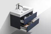 Kube Bath BSL36-BLUE Bliss 36" Blue Wall Mount Single Sink Bathroom Vanity with Reinforced Acrylic Composite Top - view 5