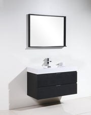 Kube Bath BSL40-BK Bliss 40" Black Wall Mount Single Sink Bathroom Vanity with Reinforced Acrylic Composite Top - view 3