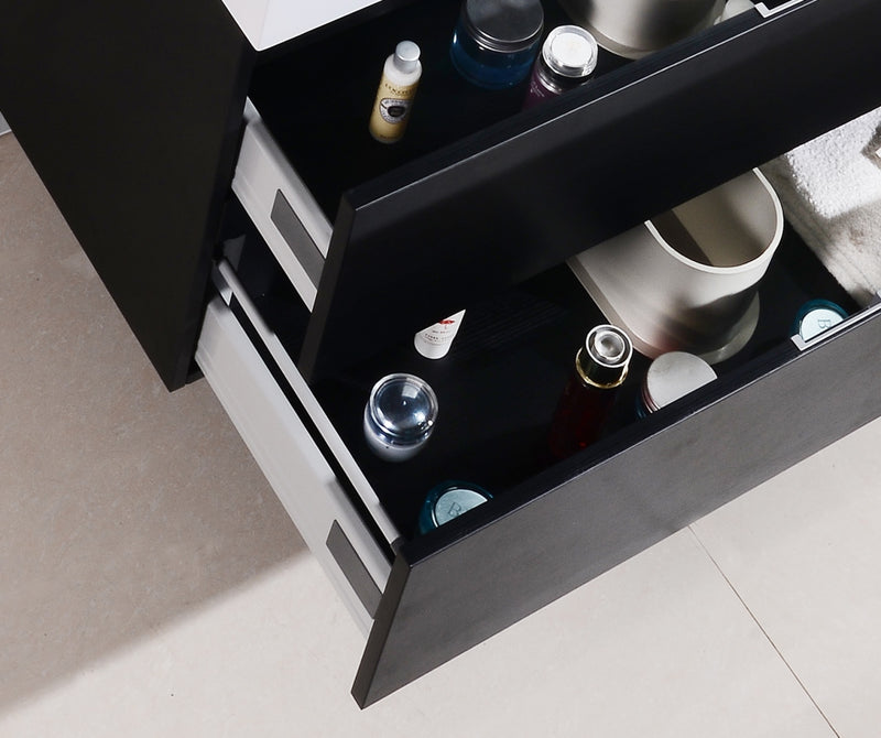 Kube Bath BSL40-BK Bliss 40" Black Wall Mount Single Sink Bathroom Vanity with Reinforced Acrylic Composite Top - view 6