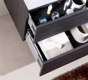 Kube Bath BSL40-GO Bliss 40" Gray Oak Wall Mount Single Sink Bathroom Vanity with Reinforced Acrylic Composite Top - view 7