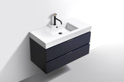 Kube Bath BSL40-BLUE Bliss 40" Blue Wall Mount Single Sink Bathroom Vanity with Reinforced Acrylic Composite Top - view 4