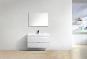 Kube Bath BSL40-GW Bliss 40" High Gloss White Wall Mount Single Sink Bathroom Vanity with Reinforced Acrylic Composite Top - view 3