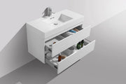 Kube Bath BSL40-GW Bliss 40" High Gloss White Wall Mount Single Sink Bathroom Vanity with Reinforced Acrylic Composite Top - view 5