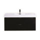 Kube Bath BSL48-BK Bliss 48" Black Wall Mount Single Sink Bathroom Vanity with Reinforced Acrylic Composite Top