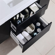 Kube Bath BSL48-BK Bliss 48" Black Wall Mount Single Sink Bathroom Vanity with Reinforced Acrylic Composite Top - view 4
