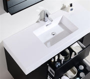 Kube Bath BSL48-BK Bliss 48" Black Wall Mount Single Sink Bathroom Vanity with Reinforced Acrylic Composite Top - view 5