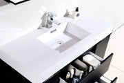 Kube Bath BSL48-BK Bliss 48" Black Wall Mount Single Sink Bathroom Vanity with Reinforced Acrylic Composite Top - view 6