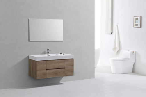 Kube Bath BSL48-BTN Bliss 48" Butternut Wall Mount Single Sink Bathroom Vanity with Reinforced Acrylic Composite Top - view 2