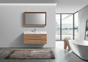 Kube Bath BSL48-HO Bliss 48" Honey Oak Wall Mount Single Sink Bathroom Vanity with Reinforced Acrylic Composite Top - view 3