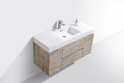 Kube Bath BSL48-NW Bliss 48" Nature Wood Wall Mount Single Sink Bathroom Vanity with Reinforced Acrylic Composite Top - view 4