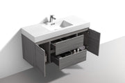 Kube Bath BSL48-VAG Bliss 48" Vulcan Ash Grey Wall Mount Single Sink Bathroom Vanity with Reinforced Acrylic Composite Top - view 4
