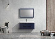 Kube Bath BSL48-BLUE Bliss 48" Blue Wall Mount Single Sink Bathroom Vanity with Reinforced Acrylic Composite Top - view 2
