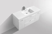 Kube Bath BSL48-GW Bliss 48" High Gloss White Wall Mount Single Sink Bathroom Vanity with Reinforced Acrylic Composite Top - view 4