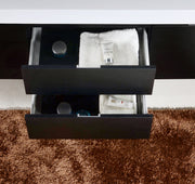 Kube Bath BSL60D-BK Bliss 60" Black Wall Mount Double Sink Bathroom Vanity with Reinforced Acrylic Composite Top - view 5