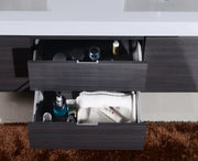 Kube Bath BSL60D-GO Bliss 60" Gray Oak Wall Mount Double Sink Bathroom Vanity with Reinforced Acrylic Composite Top - view 7