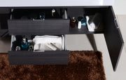 Kube Bath BSL60D-GO Bliss 60" Gray Oak Wall Mount Double Sink Bathroom Vanity with Reinforced Acrylic Composite Top - view 6