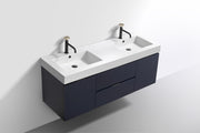 Kube Bath BSL60D-BLUE Bliss 60" Blue Wall Mount Double Sink Bathroom Vanity with Reinforced Acrylic Composite Top - view 4