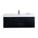 Kube Bath BSL60S-BK Bliss 60" Black Wall Mount Single Sink Bathroom Vanity with Reinforced Acrylic Composite Top