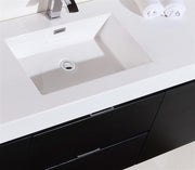 Kube Bath BSL60S-BK Bliss 60" Black Wall Mount Single Sink Bathroom Vanity with Reinforced Acrylic Composite Top - view 5