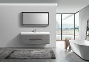 Kube Bath BSL60S-VAG Bliss 60" Vulcan Ash Grey Wall Mount Single Sink Bathroom Vanity with Reinforced Acrylic Composite Top - view 2