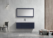 Kube Bath BSL60S-BLUE Bliss 60" Blue Wall Mount Single Sink Bathroom Vanity with Reinforced Acrylic Composite Top - view 2