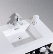 Kube Bath BSL72D-BK Bliss 72" Black Wall Mount Double Sink Bathroom Vanity with Reinforced Acrylic Composite Top - view 3