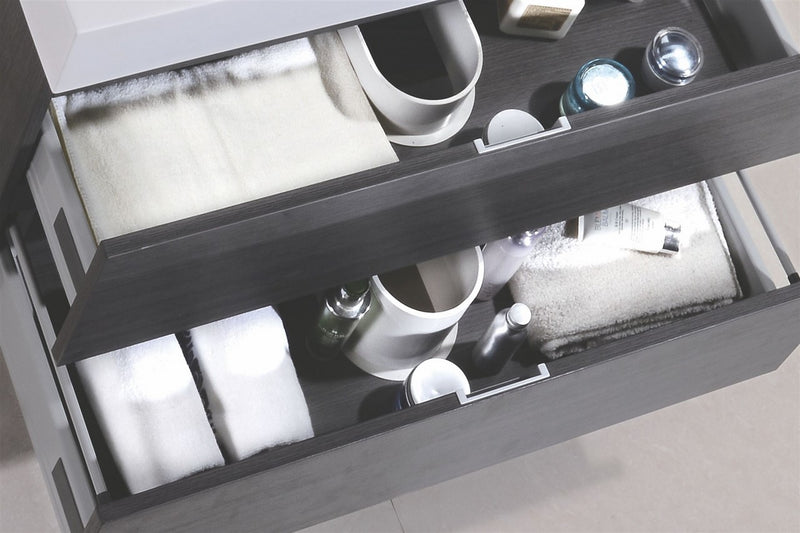 Kube Bath BSL72D-GO Bliss 72" Gray Oak Wall Mount Double Sink Bathroom Vanity with Reinforced Acrylic Composite Top - view 7