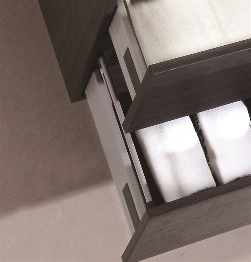 Kube Bath BSL72D-GO Bliss 72" Gray Oak Wall Mount Double Sink Bathroom Vanity with Reinforced Acrylic Composite Top - view 5