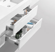 Kube Bath BSL72D-GW Bliss 72" High Gloss White Wall Mount Double Sink Bathroom Vanity with Reinforced Acrylic Composite Top - view 6