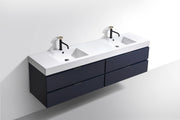 Kube Bath BSL72D-BLUE Bliss 72" Blue Wall Mount Double Sink Bathroom Vanity with Reinforced Acrylic Composite Top - view 4