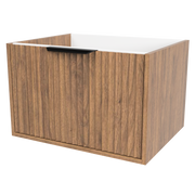 Timberline Byron 24" Florentine Walnut Wall Mount Vanity Cabinet Only with Black Hardware