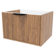 Timberline Byron 24" Florentine Walnut Wall Mount Vanity Cabinet Only with Black Hardware