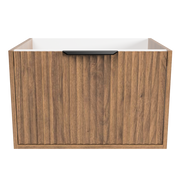 Timberline Byron 24" Florentine Walnut Wall Mount Vanity Cabinet Only with Black Hardware - view 2