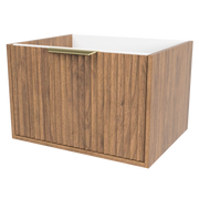 Timberline Byron 24" Florentine Walnut Wall Mount Vanity Cabinet Only with Gold Hardware