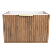 Timberline Byron 24" Florentine Walnut Wall Mount Vanity Cabinet Only with Gold Hardware - view 2