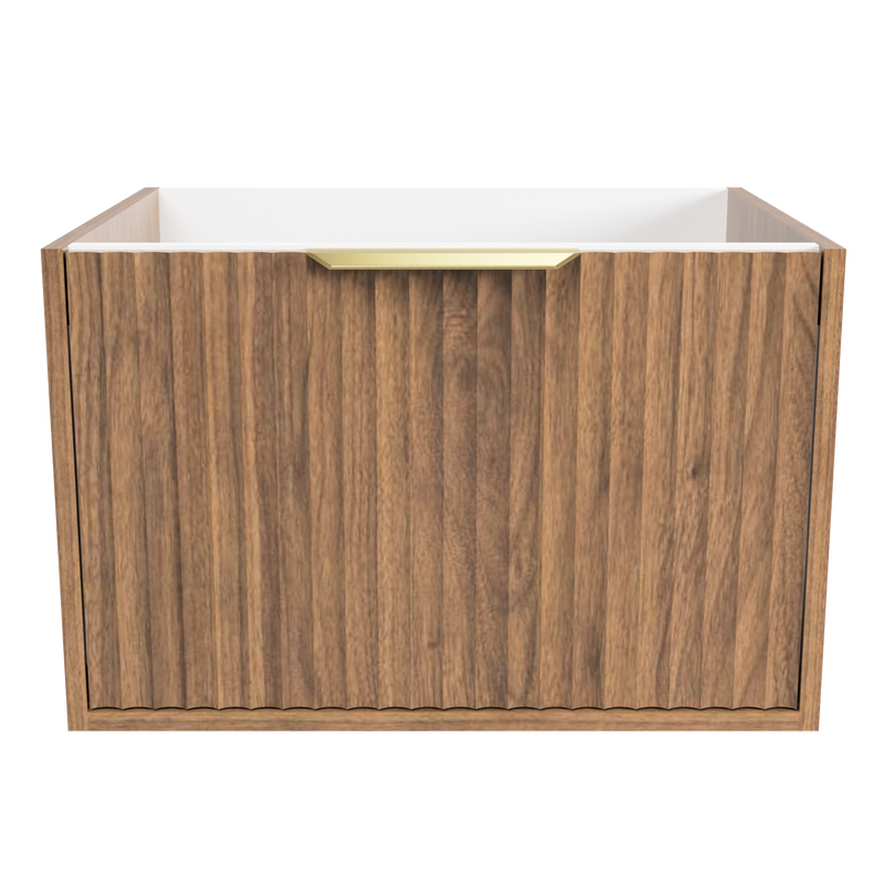 Timberline Byron 24" Florentine Walnut Wall Mount Vanity Cabinet Only with Gold Hardware - view 2