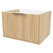 Timberline Byron 24" Prime Oak Wall Mount Vanity Cabinet Only with Gold Hardware