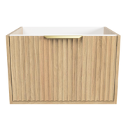 Timberline Byron 24" Prime Oak Wall Mount Vanity Cabinet Only with Gold Hardware - view 2