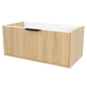 Timberline Byron 36" Prime Oak Wall Mount Vanity Cabinet Only with Black Hardware