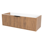 Timberline Byron 48" Florentine Walnut Wall Mount Vanity Cabinet Only with Black Hardware
