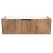Timberline Byron 48" Florentine Walnut Wall Mount Vanity Cabinet Only with Black Hardware - view 2