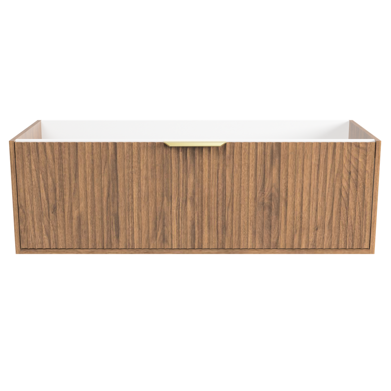 Timberline Byron 48" Florentine Walnut Wall Mount Vanity Cabinet Only with Gold Hardware - view 2